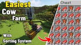 UPDATE Minecraft 1.19 Cow Farm With Sorting System