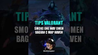 Smoke one way Omen bagian C Map Haven #valorant #valotantindonesia