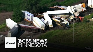 Crews in Big Lake continue to clean-up 12 hours after train derailment