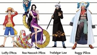王路飞，你给家族丢脸了！2019海贼王角色身高对比 - 官方数据 1080 x 1920