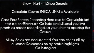 Shawn Hart Course  TikShop Secrets download