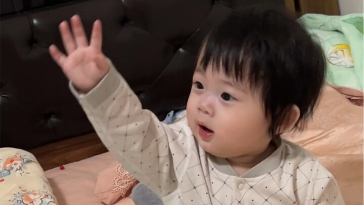 Baby is almost able to stand alone!