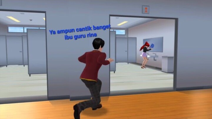 Ngintip Bu guru lagi colok goa🥵