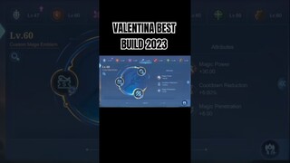 VALENTINA BEST BUILD 2023 #shorts #mlbb