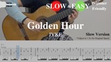 Golden Hour - JVKE | Fingerstyle Guitar TAB (Slow & Easy) | Learn in 5 minutes