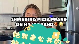 A prank on my husband: the "shrunken pizza"