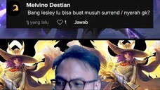 TOP GLOBAL LESLEY DITANTANGAN MUSUH SAMPAI SURREND #mobilelegends #mlbb