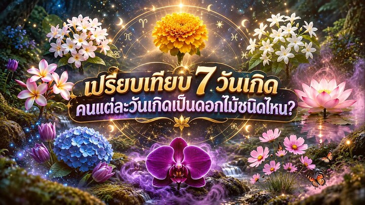 เปรียบเทียบ 7 วันเกิด คนแต่ละวันเกิดเป็นดอกไม้ชนิดไหน? l Astrotopia