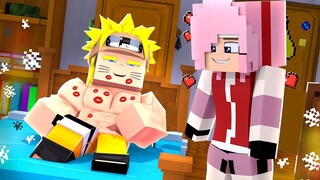 O NARUTO MUSCULOSO ACORDOU COM A SAKURA ENCHENDO ELE DE BEIJOS NO MINECRAFT