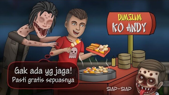 Pingsan dikagetin Setan  - Kompilasi Rizky cari Gratisan  Kartun Hantu, Kartun L