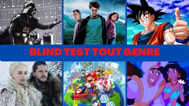 Blind test tout genre 100 Extraits (Film, série, jeu vidéo, animé, réplique de film, dessin animé)
