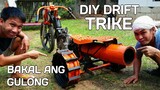Ang Motorized na Diy Drift trike na bakal ang gulong,Homemade Motorcycle drift trike,wolangqueen tv