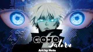 Drawing anime Gojo Satoru (五条 悟)