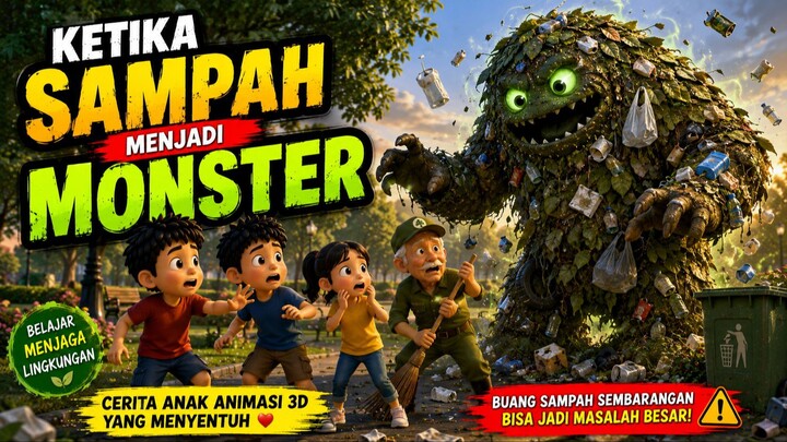 Ketika Sampah Menjadi Monster | Cerita Anak Animasi 3D yang Menyentuh