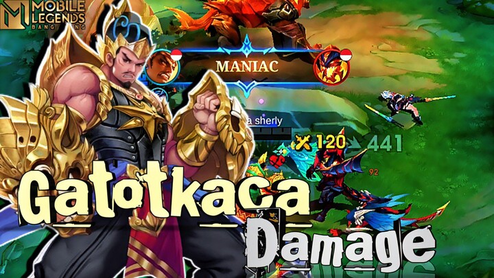 FULL War !! Gatotkaca Damage Auto Panen Kill+Maniac !😱🔥