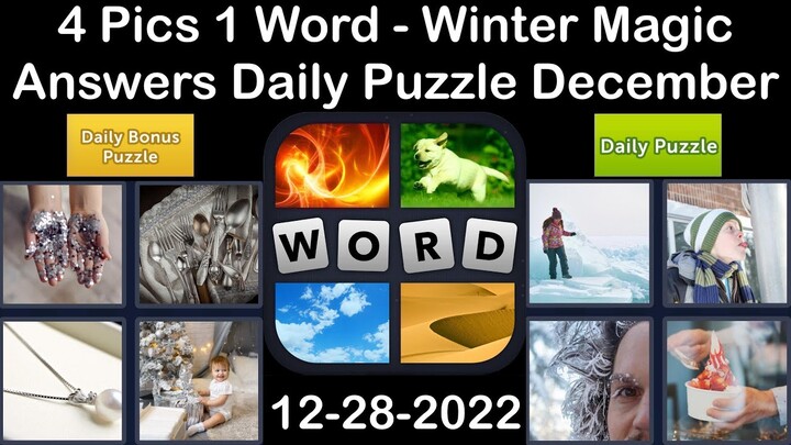 4 Pics 1 Word - Winter Magic - 28 December 2022 - Answer Daily Puzzle + Bonus Puzzle