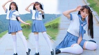 Tarian rumah super manis adalah keadilan! Double ponytail jk sister melompat dalam suasana hati yang