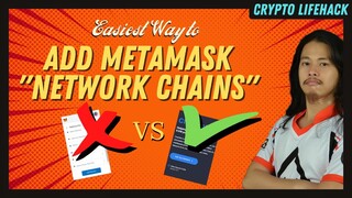 METAMASK Life Hack - EASIEST Way to Add "Network Chains"