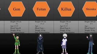 Hunter X Hunter Size & Age Comparisons