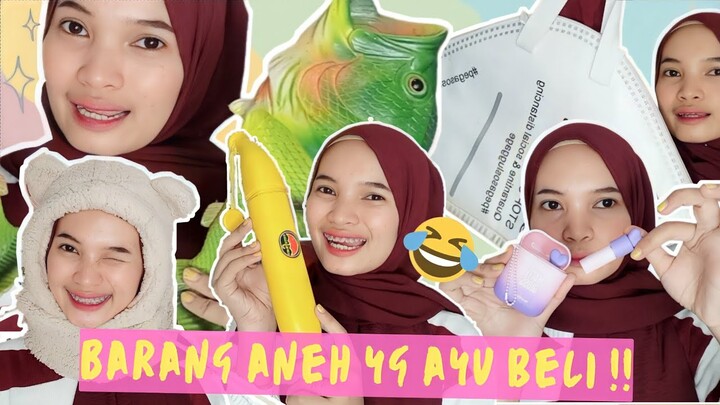 REVIEW BARANG ANEH !! ADA PAYUNG BENTUK PISANG 😭😭 | Ayu Rahayu