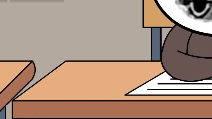 Animasi lucu: Terhibur dengan jawaban sendiri saat ujian