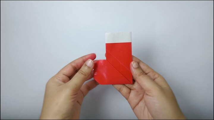 Santa’s Red Boots 👢🎅 | Scrap Paper Origami | Full Tutorial