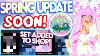 NEW ROYALE HIGH UPDATE OUT IN ONE WEEK! GET READY FOR THE NEXT SPRING UPDATE! ROBLOX Tea Spill