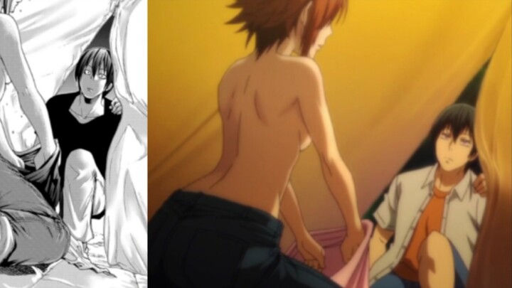 Comparison of Episode XI with comic 42/Let's go to an uninhabited island and play!