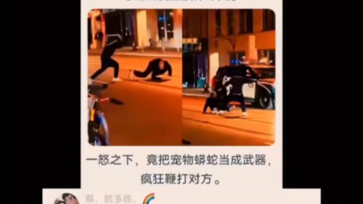 Ular sanca: Sekarang kamu senang, ya! Aku sampai terlempar jadi kulit ular kering!