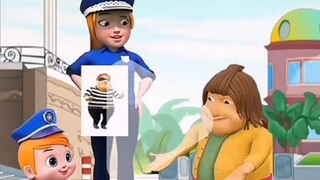 Little policeman looking for thief!