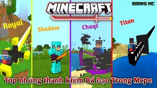 Top 4 Addon Những Thanh Kiếm Mạnh Và Bá Đạo Nhất Trong Minecraft Pe 1.14+, 1.16+ | KIDING MC