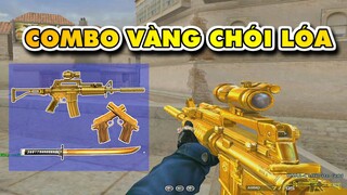 ► Bình Luận CF -COMBO súng cổ mạ vàng chói lóa - M4a1custom ultimate GOLD  ✔ Tú Lê