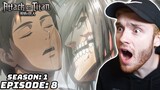THE TRUTH ABOUT WHAT HAPPENED TO EREN.. I'M SHOCKED!! - Attack on Titan Ep.8 (Season 1) REACTION