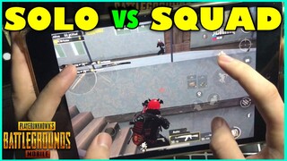 FOUR FINGER CLAW HANDCAM | SOLO vs SQUAD | IPAD MINI 5 - PUBG MOBILE