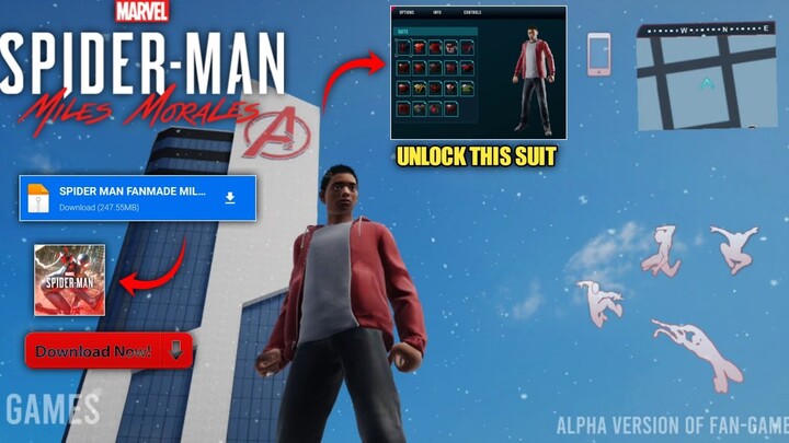New Suit Unlock | R USER GAMES | Spider Man Miles Morales Fanmade Game Mobile | Download Now