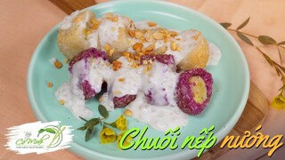 Làm chuối nếp nướng nóng hổi ngày mưa - Grilled bananas wrapped in sticky rice | Bếp Cô Minh Tập 226