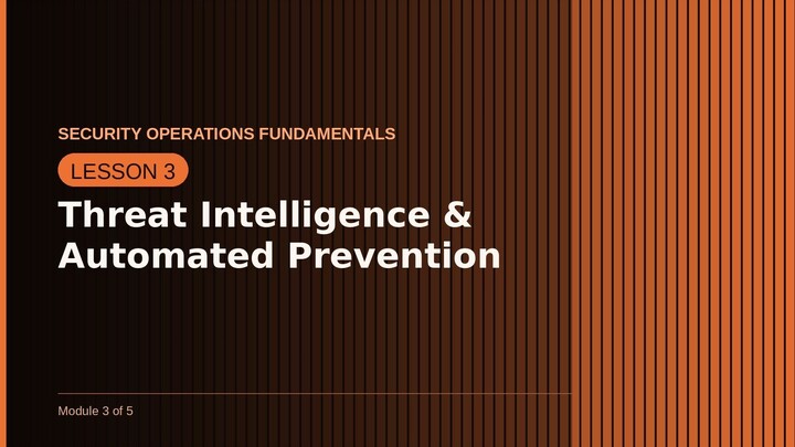 Threat Intelligence & Automated Prevention | SOC Fundamental Lesson 3