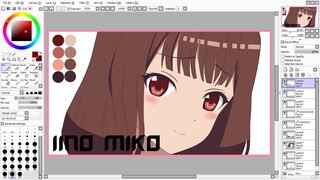 Menggambar MIKO IINO - Kaguya-sama, Love is war (Anime drawing) by OST ANIME ID