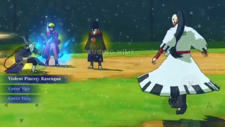 Baru kali ini Naruto Sennin Mode, Sasuke Akatsuki, Madara Topeng putih bersatu lawan Jigen🔥