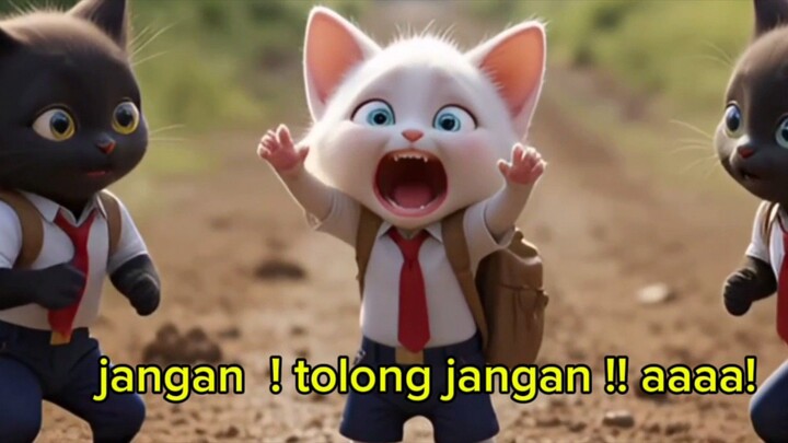 KUCING PUTIH DI BULI  ! TAS DIBUANG , KERJA KERAS JUALAN SUSU