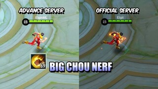 SECRET CHOU NERF - NEW PASSIVE SKILL COUNTER - MOBILE LEGENDS ADVANCE SERVER