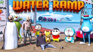 Granny WaterMega Ramp Challenge With Shinchan doraemon 😲#granny #shinchan #rampchallenge