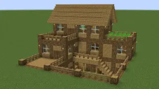 Minecraft - How to build a large survival house 4