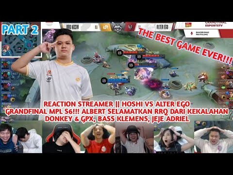 Reaction RRQ HOSHI VS ALTER EGO!!! GRANDFINAL MPL ID S6!! ALBERTTT MENGGILA !!! THE BEST GAME EVER!!