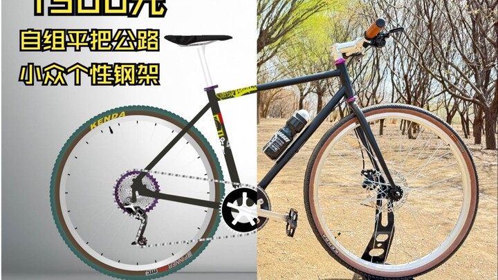 1300-yuan DIY niche custom steel-frame drop-bar road bike, can be converted to a flat bar setup.