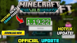 Minecraft Pe 1.19.22 Official Version Released | Minecraft 1.19.22 TEXTURE PACKS FIXED!