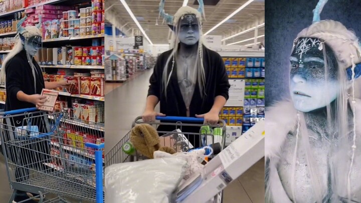 When you’re wearing special-effects makeup and your mom asks you to go to the supermarket to pick up