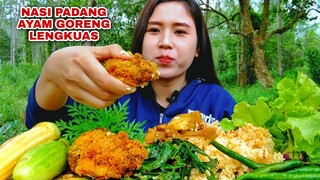 MUKBANG NASI PADANG LALAPAN MENTAH MAKAN DI KEBUN #mukbanglalapanmentah#mukbangindonesia