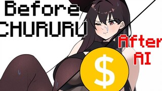 CHURURU VS AI画画