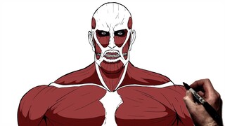 How To Draw Colossal Titan (Bertholdt) | Step By Step | Attack on Titan